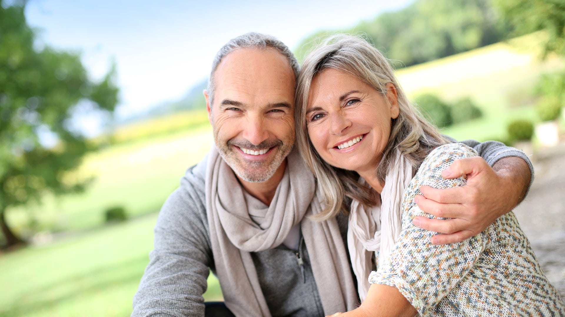 Middle-Aged Couple Smiling